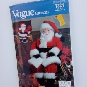 Vintage Vogue Sewing Pattern 7321 Santa Claus & Clothes Saint Nick Christmas